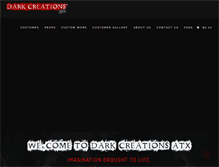 Tablet Screenshot of darkcreationsatx.com